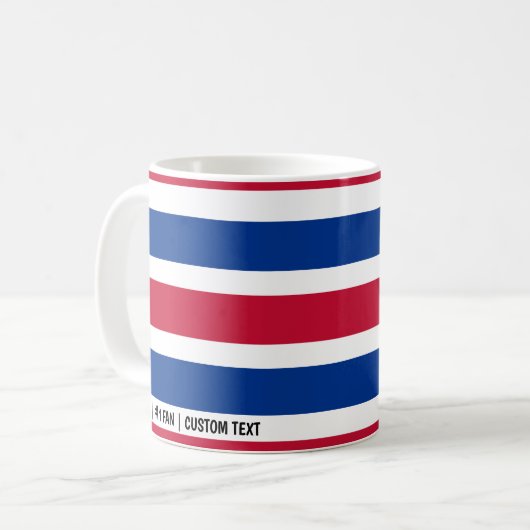 バッファロービルズミニマリストカラーバーコーヒーカップ コーヒーマグカップ (正面左)