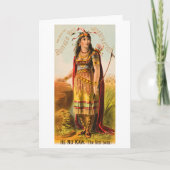 バッファロービルハンドソムストインディアンメイド1880s カード (正面)