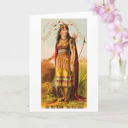 バッファロービルハンドソムストインディアンメイド1880s カード (蘭)