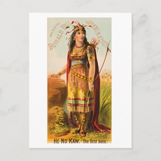 バッファロービルハンドソムストインディアンメイド1880s ポストカード (正面)
