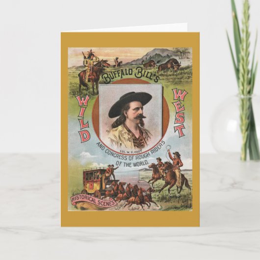 バッファロービルワイルドウエストショー1893ヴィンテージ広告 カード (正面)