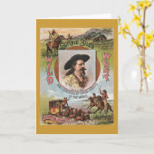 バッファロービルワイルドウエストショー1893ヴィンテージ広告 カード (黄色い花)