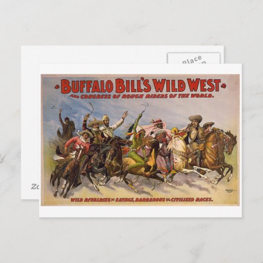バッファロービルワイルドウエストショー ポストカード (正面/裏面)