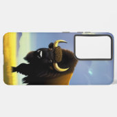 バッファローフィールドiPhone 13 Proスリムフィットケース、光沢 Samsung Galaxyケース (裏面横)