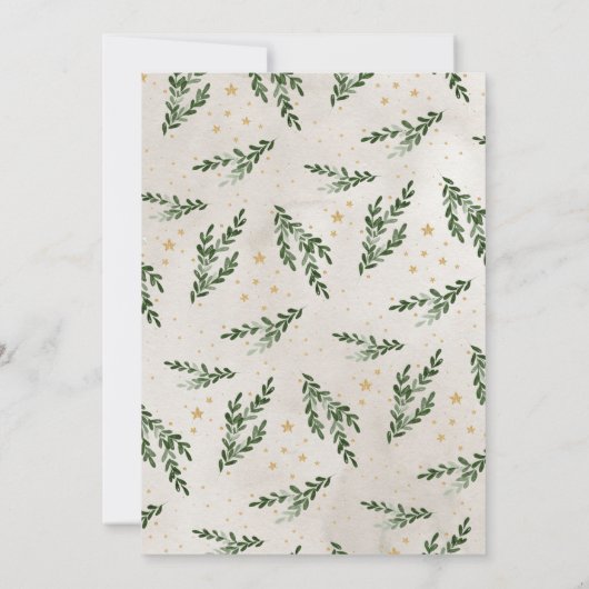 バッファローフランネルクリスマスベビーシャワー招待状 招待状 (裏面)