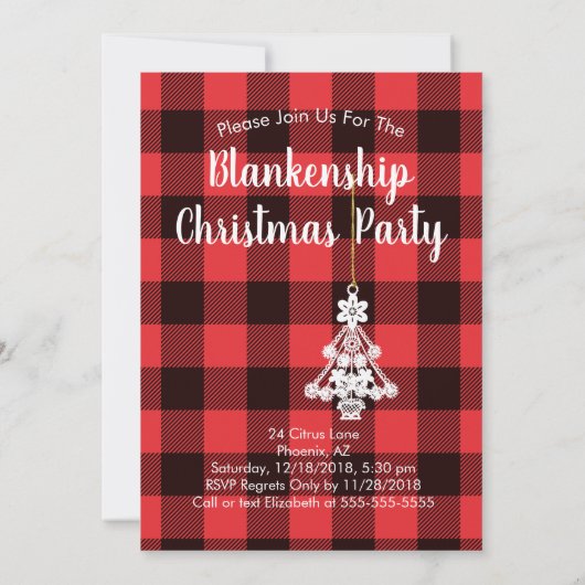 バッファロープライドカスタムフォトクリスマスツリーホリデー シーズンカード (裏面)