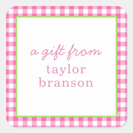 バッファロープライドパーソナライズされたギフトステッカー スクエアシール (正面)