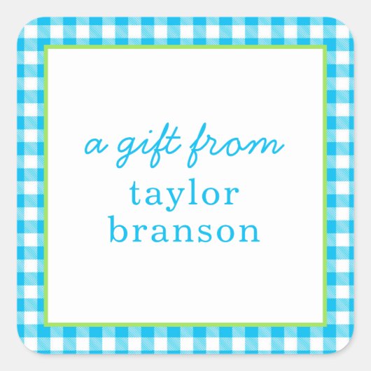 バッファロープライドパーソナライズされたギフトステッカー スクエアシール (正面)