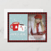 バッファロープライド写真クリスマス新年の民話ホットココ ポストカード (正面/裏面)