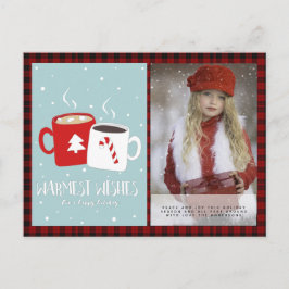 バッファロープライド写真クリスマス新年の民話ホットココ ポストカード