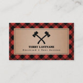 バッファロープライド斧ツリーサービスファイアーウッド 名刺 (正面)