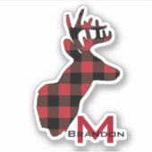 バッファロープライド鹿ヘッドモノグラム シール (正面)