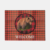 バッファロープライドGrizzly Bear Welcome Doormat ドアマット (正面)