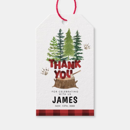 バッファロープライドLumberjackありがとうメッセージカード ギフトタグ (正面)