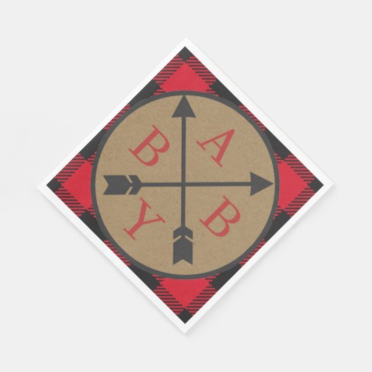 バッファロープライドLumberjack赤ちゃんシャワーナプキン スタンダードランチョンナプキン (角)