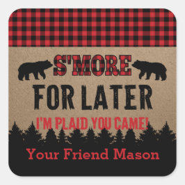 バッファロープライドLumberjack S'more Favoritesステッカー スクエアシール