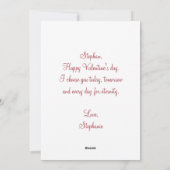 バッファロープリッドヒョウ印刷Be Mine Valetine's Day シーズンカード (裏面)