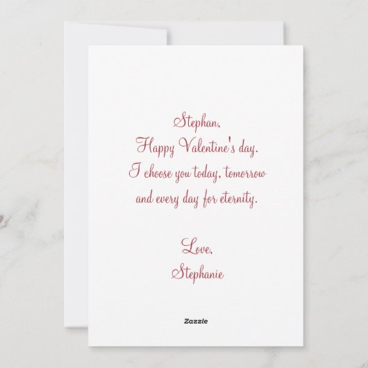 バッファロープリッドヒョウ印刷Be Mine Valetine's Day シーズンカード (裏面)