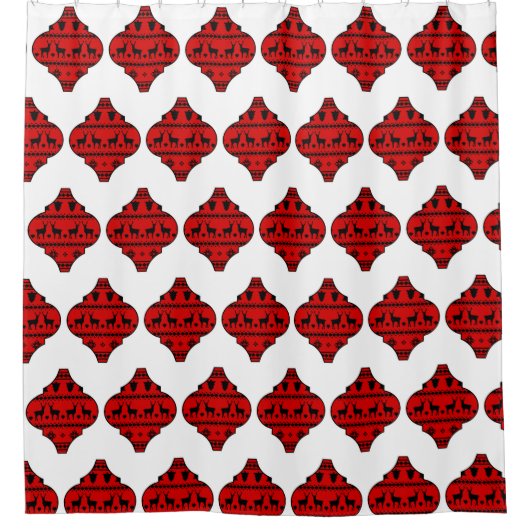 バッファロープリドトナカイオーナメント シャワーカーテン (正面)