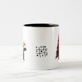 バッファロープリントパパベキュートクリスマスマグ ツートーンマグカップ (中央)