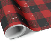 バッファロープレイドの雪片 ラッピングペーパー (ロールコーナー)