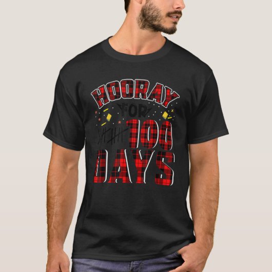 バッファロープレイドの100th日のために学校の休日 tシャツ (正面)