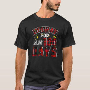 バッファロープレイドの100th日のために学校の休日 tシャツ