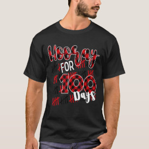 バッファロープレイドの100th日のために学校の休日 tシャツ