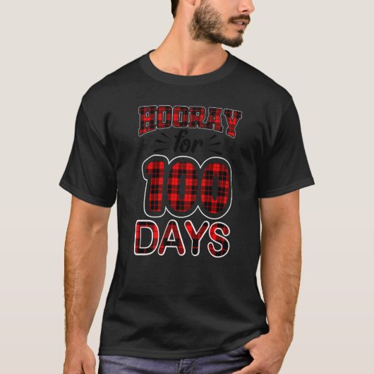 バッファロープレイドの100th日のために学校の休日 tシャツ (正面)