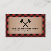 バッファロープレイドアックスホームステッドアウトドアリテール 名刺 (正面)