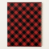 バッファロープレイドウォーターカラーベアパーソナライズされた プランナー手帳 (裏面)