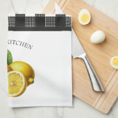 バッファロープレイドウォーターカラーレモン キッチンタオル (四つ折り)