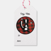 バッファロープレイドウッドランドスカンクギフトラベル ギフトタグ (正面)