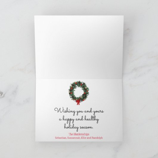 バッファロープレイドエルクシルエットリーステンプレート シーズンカード (内部)