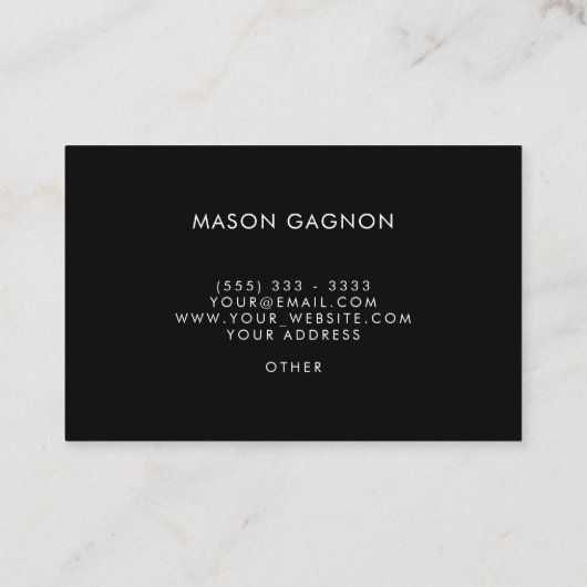 バッファロープレイドエレガントアポイントメントカード 名刺 (裏面)