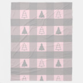 バッファロープレイドオーナメントクリスマスツリー フリースブランケット (正面)