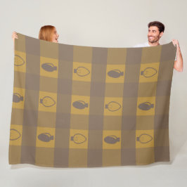 バッファロープレイドオーナメントクリスマス球根 フリースブランケット