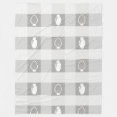 バッファロープレイドオーナメントクリスマス球根 フリースブランケット (正面)