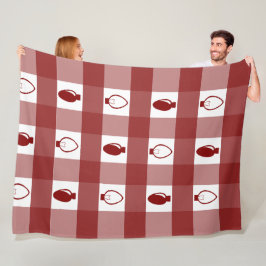 バッファロープレイドオーナメントクリスマス球根 フリースブランケット