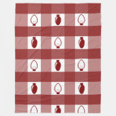 バッファロープレイドオーナメントクリスマス球根 フリースブランケット (正面)