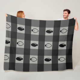 バッファロープレイドオーナメントクリスマス球根 フリースブランケット