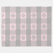 バッファロープレイドオーナメント雪片 フリースブランケット (正面(横))