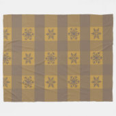 バッファロープレイドオーナメント雪片 フリースブランケット (正面(横))