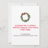 バッファロープレイドカスタムクリスマスツリー シーズンカード (裏面)