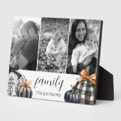 バッファロープレイドカボチャ写真コラージュ フォトプラーク (側面)