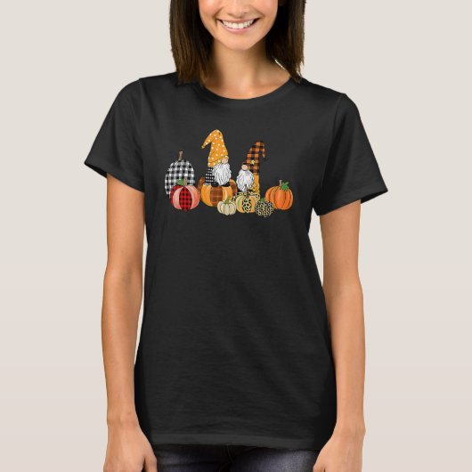 バッファロープレイドカボチャ格言秋秋サンクスギフ Tシャツ (正面)
