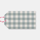 バッファロープレイドカントリーファームハウスグリーンチェック ギフトタグ (裏面横)