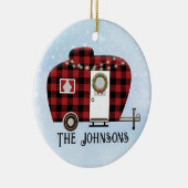 バッファロープレイドキャンパークリスマスオーナメント セラミックオーナメント (右)