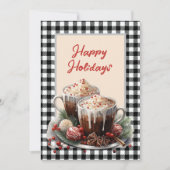 バッファロープレイドクリスマスコアホリデーカード シーズンカード (正面)