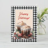 バッファロープレイドクリスマスコアホリデーカード シーズンカード (スタンド正面)